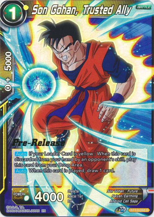 Son Gohan, Trusted Ally (BT13-098) [Supreme Rivalry Prerelease Promos] | Black Swamp Games