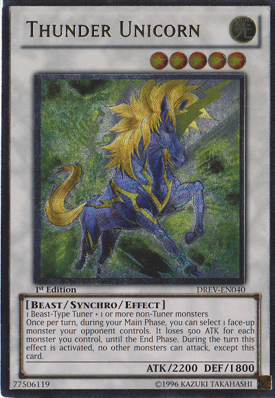 Thunder Unicorn [DREV-EN040] Ultimate Rare | Black Swamp Games