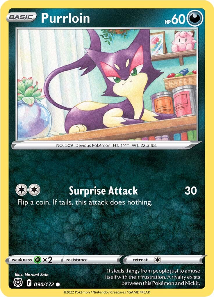 Purrloin (090/172) [Sword & Shield: Brilliant Stars] | Black Swamp Games