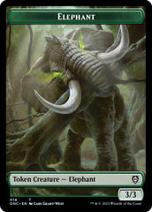 Human Soldier // Elephant Double-Sided Token [Phyrexia: All Will Be One Commander Tokens] | Black Swamp Games