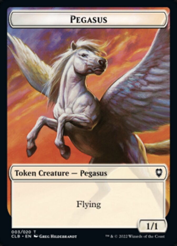 Pegasus Token [Commander Legends: Battle for Baldur's Gate Tokens] | Black Swamp Games