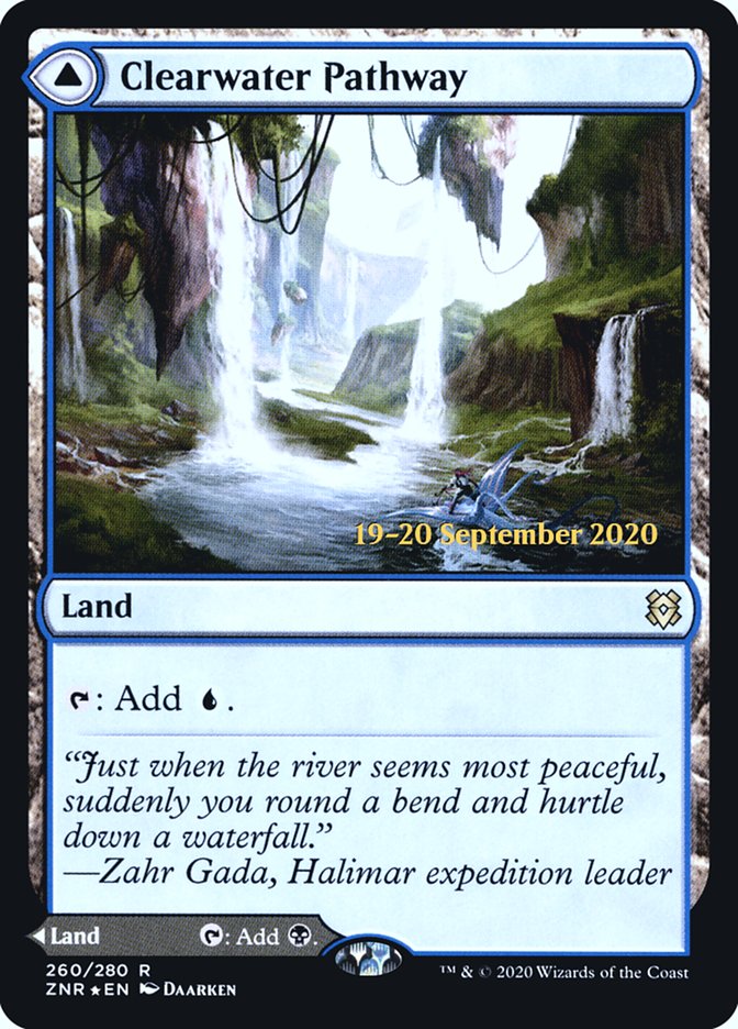 Clearwater Pathway // Murkwater Pathway  [Zendikar Rising Prerelease Promos] | Black Swamp Games