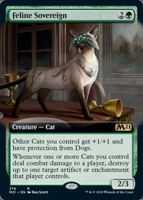 Feline Sovereign (Extended Art) [Core Set 2021] | Black Swamp Games