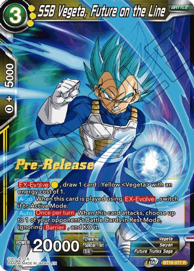 SSB Vegeta, Future on the Line (BT16-077) [Realm of the Gods Prerelease Promos] | Black Swamp Games