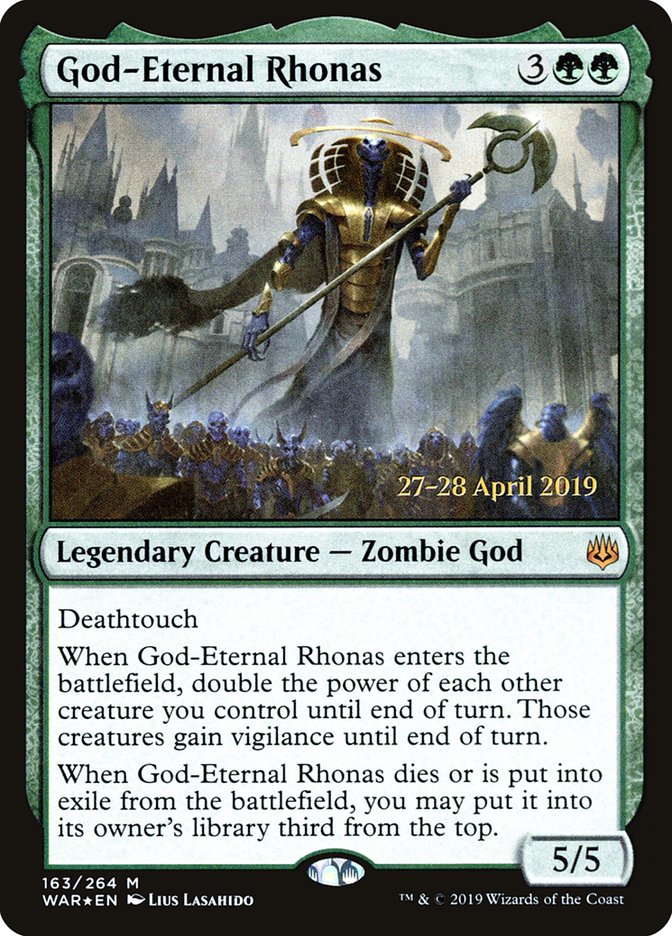 God-Eternal Rhonas  [War of the Spark Prerelease Promos] | Black Swamp Games