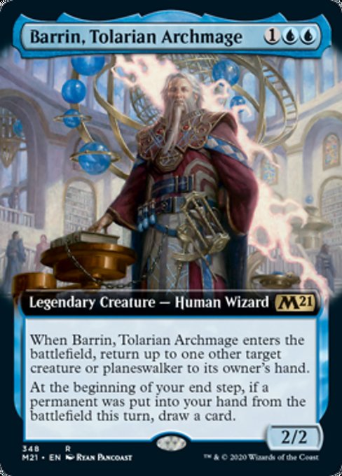 Barrin, Tolarian Archmage (Extended Art) [Core Set 2021] | Black Swamp Games