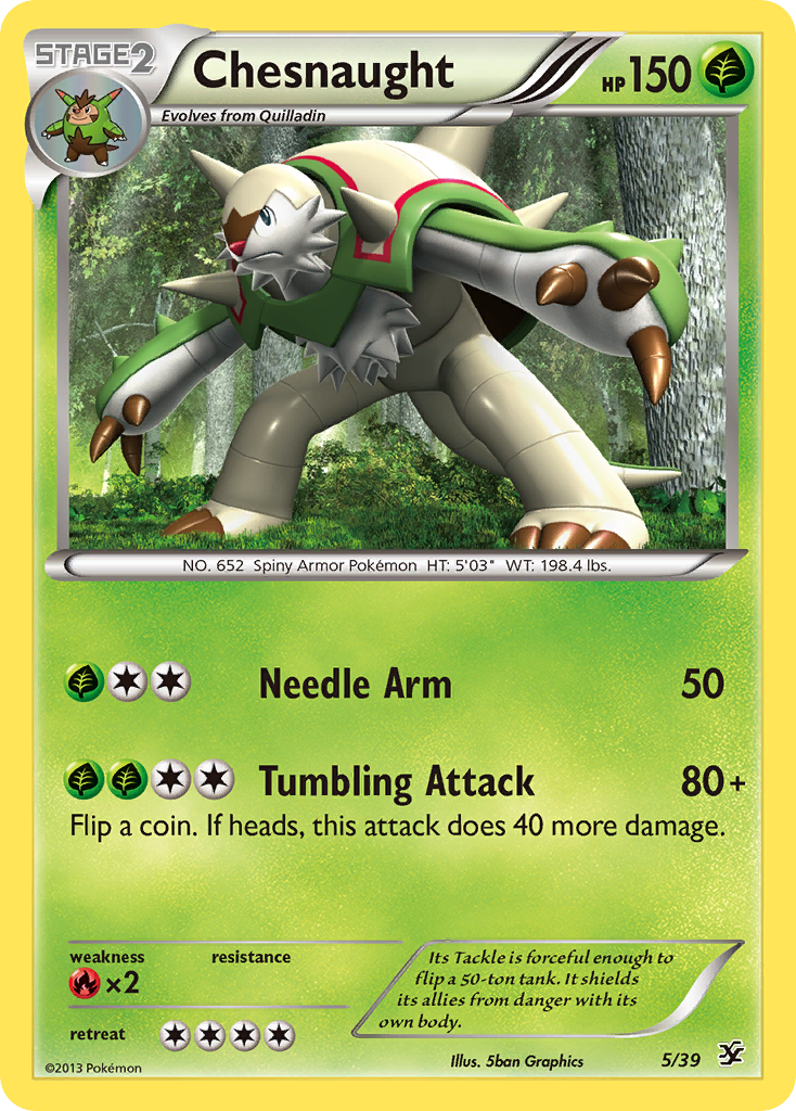 Chesnaught (5/39) [XY: Kalos Starter Set] | Black Swamp Games