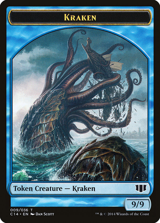 Kraken // Zombie (011/036) Double-sided Token [Commander 2014 Tokens] | Black Swamp Games