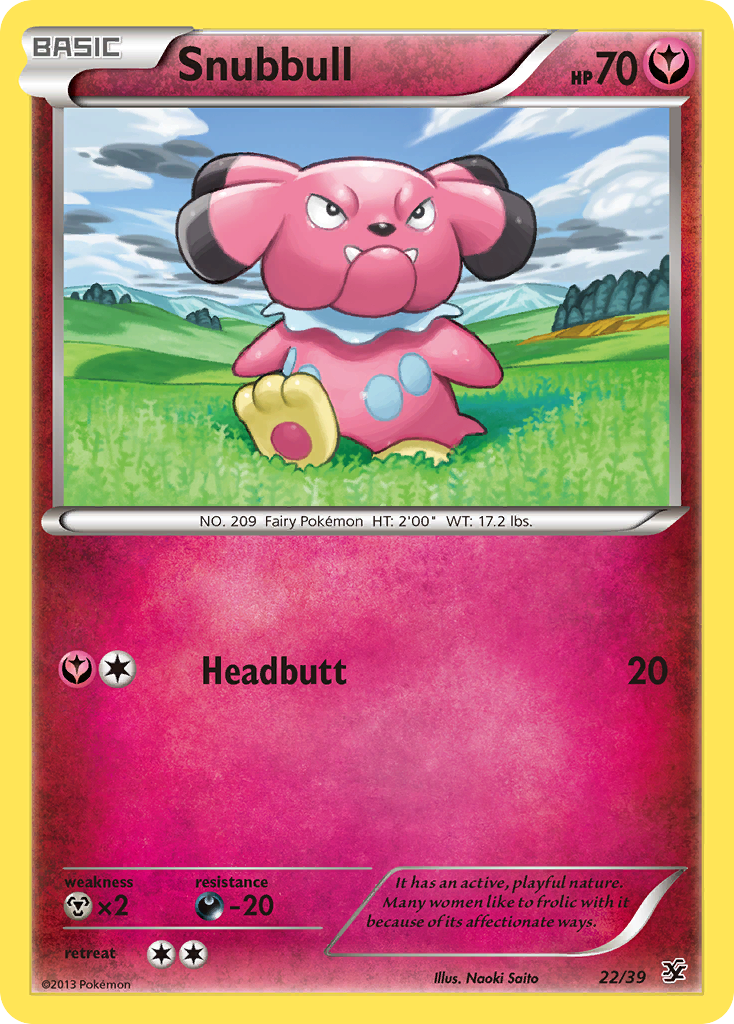 Snubbull (22/39) [XY: Kalos Starter Set] | Black Swamp Games