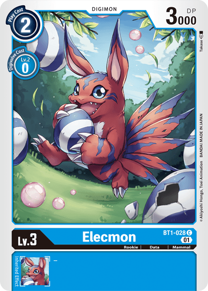 Elecmon [BT1-028] (Alternative Art) [Starter Deck: Ulforce Veedramon] | Black Swamp Games