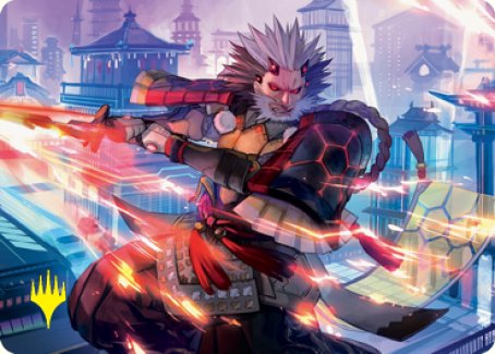 Isshin, Two Heavens as One 2 Art Card (Gold-Stamped Signature) [Kamigawa: Neon Dynasty Art Series] | Black Swamp Games