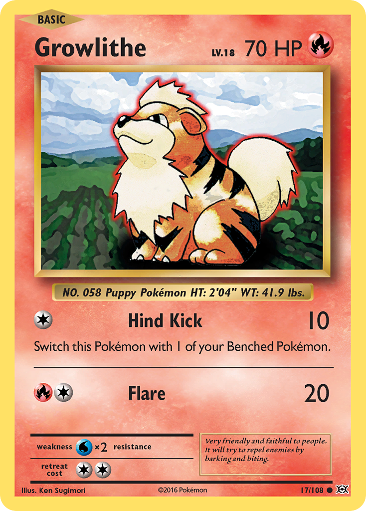 Growlithe (17/108) [XY: Evolutions] | Black Swamp Games