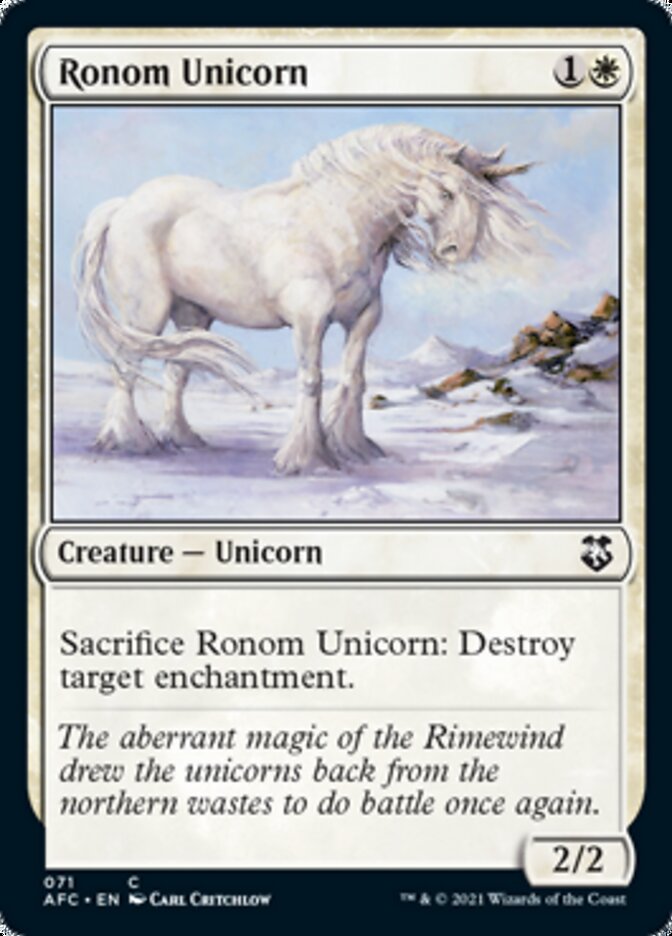 Ronom Unicorn [Dungeons & Dragons: Adventures in the Forgotten Realms Commander] | Black Swamp Games