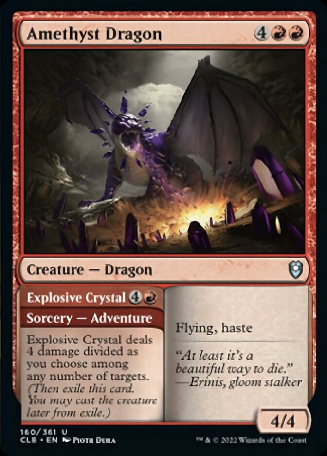 Amethyst Dragon // Explosive Crystal [Commander Legends: Battle for Baldur's Gate] | Black Swamp Games