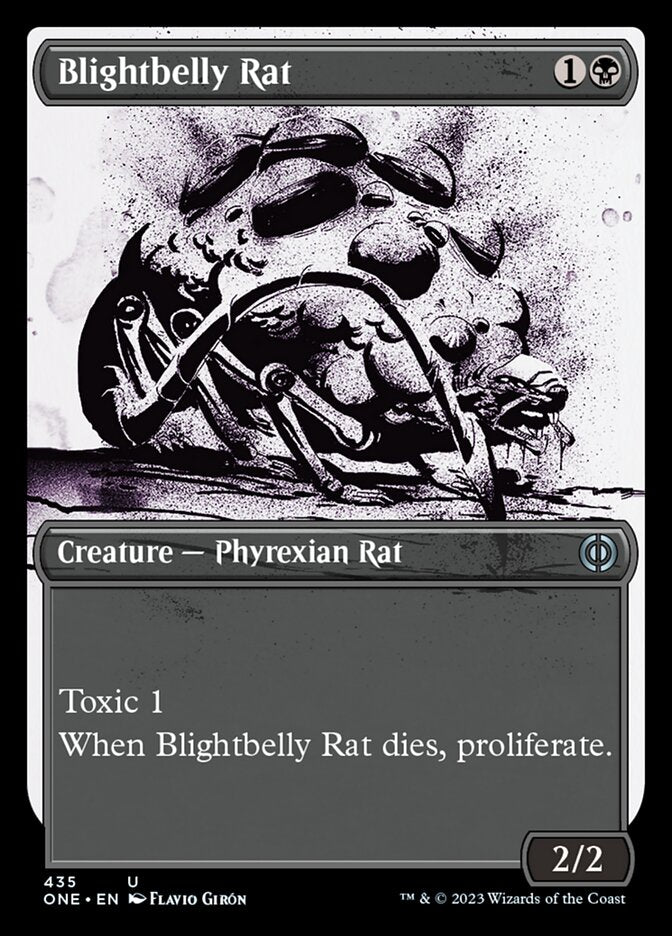 Blightbelly Rat (Showcase Ichor Step-and-Compleat Foil) [Phyrexia: All Will Be One] | Black Swamp Games