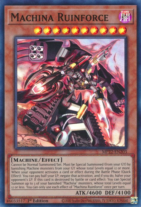 Machina Ruinforce [MP22-EN203] Super Rare | Black Swamp Games