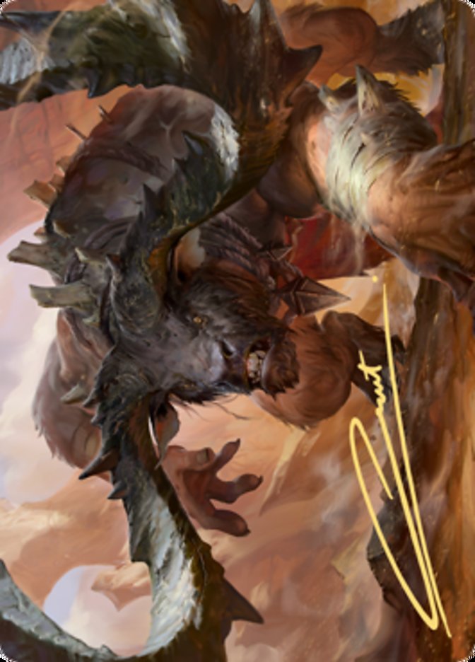 Moraug, Fury of Akoum Art Card (Gold-Stamped Signature) [Zendikar Rising Art Series] | Black Swamp Games