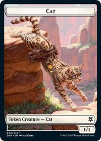 Cat // Construct Double-sided Token [Zendikar Rising Tokens] | Black Swamp Games