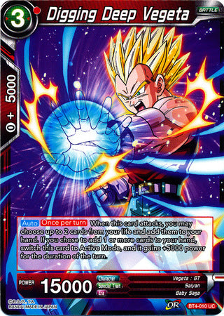 Digging Deep Vegeta [BT4-010] | Black Swamp Games