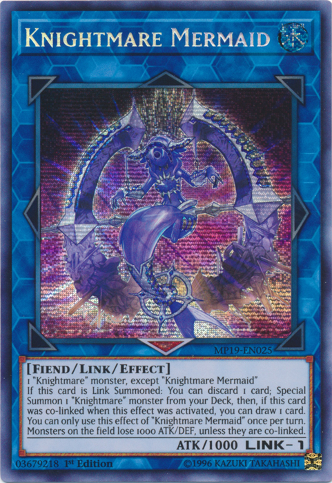 Knightmare Mermaid [MP19-EN025] Prismatic Secret Rare | Black Swamp Games