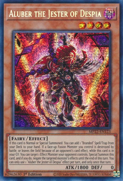 Aluber the Jester of Despia [MP22-EN123] Prismatic Secret Rare | Black Swamp Games