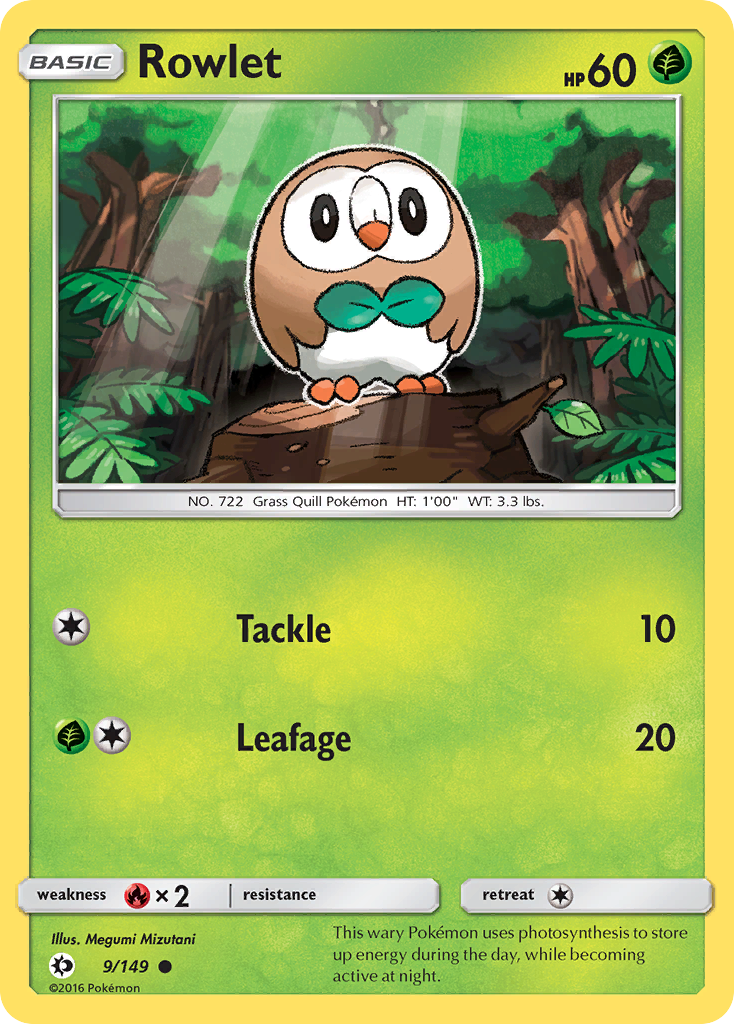 Rowlet (9/149) [Sun & Moon: Base Set] | Black Swamp Games