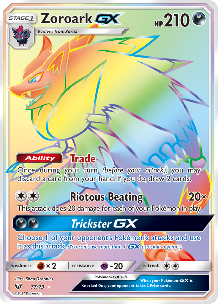 Zoroark GX (77/73) [Sun & Moon: Shining Legends] | Black Swamp Games