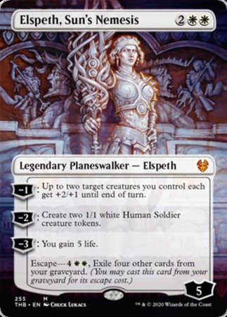 Elspeth, Sun's Nemesis (Borderless) [Theros Beyond Death] | Black Swamp Games