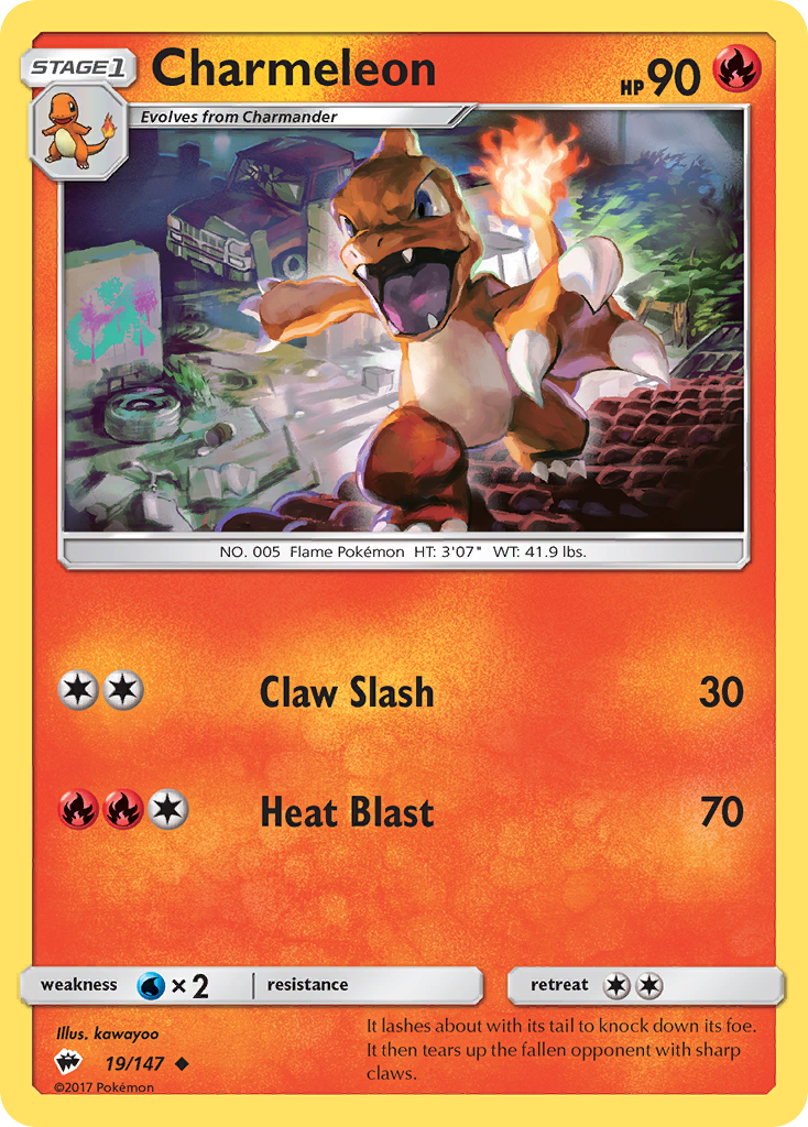 Charmeleon (19/147) [Sun & Moon: Burning Shadows] | Black Swamp Games