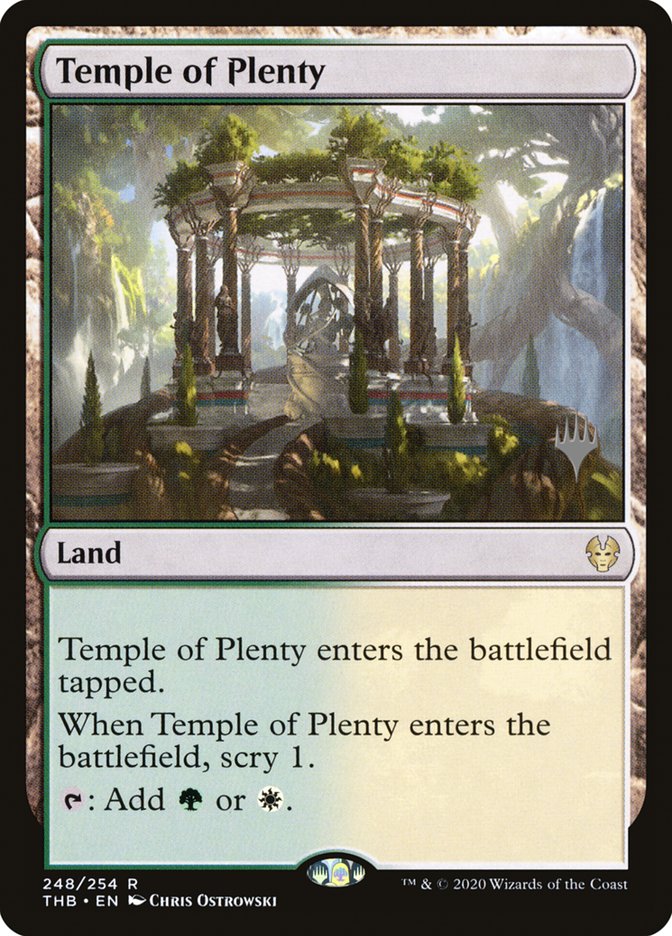 Temple of Plenty (Promo Pack) [Theros Beyond Death Promos] | Black Swamp Games