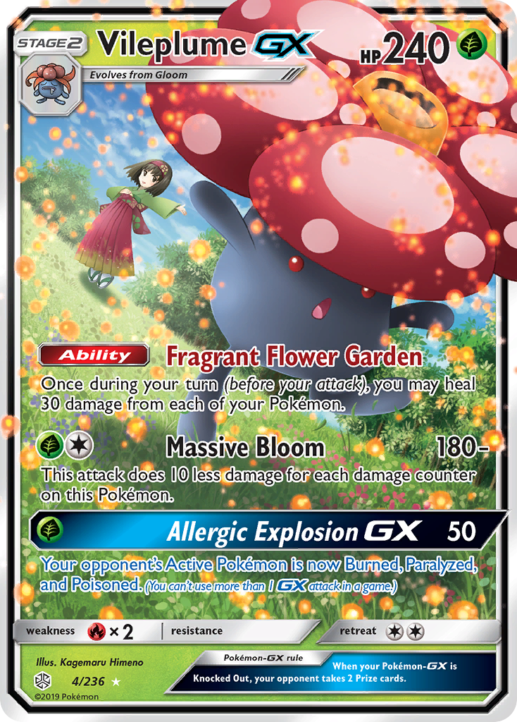 Vileplume GX (4/236) [Sun & Moon: Cosmic Eclipse] | Black Swamp Games