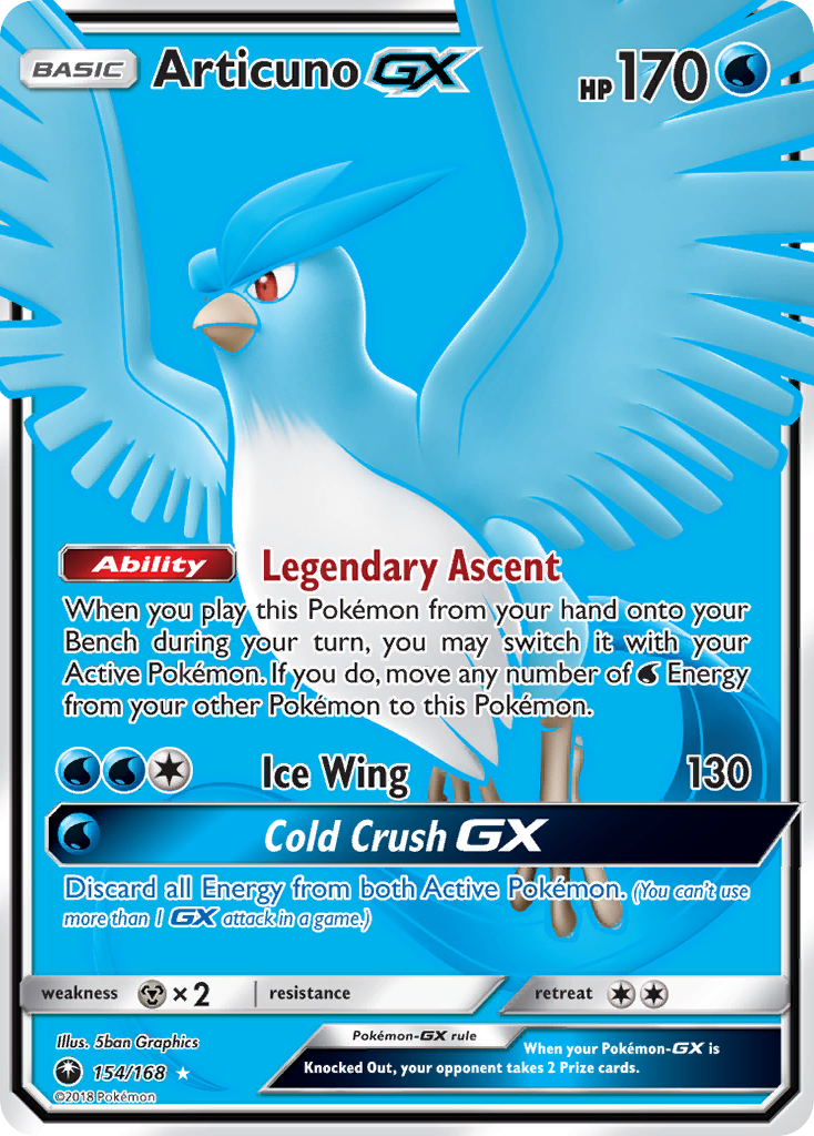 Articuno GX (154/168) [Sun & Moon: Celestial Storm] | Black Swamp Games